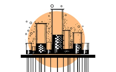 The ultimate guide for using behavioural analytics and A/B testing to optimise website conversions  -image of test tubes on an orange background