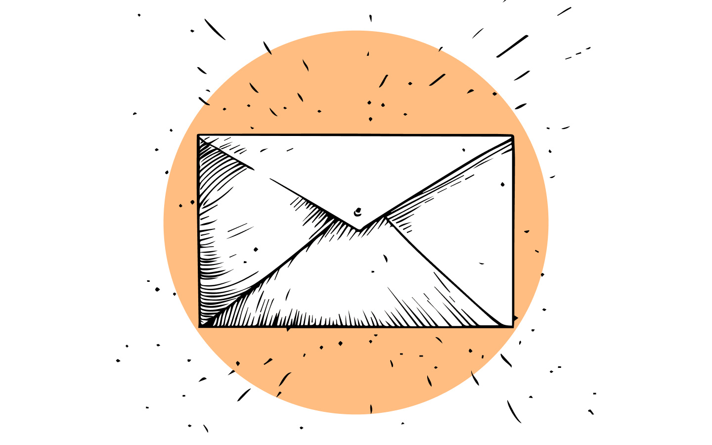 A envelope representing email