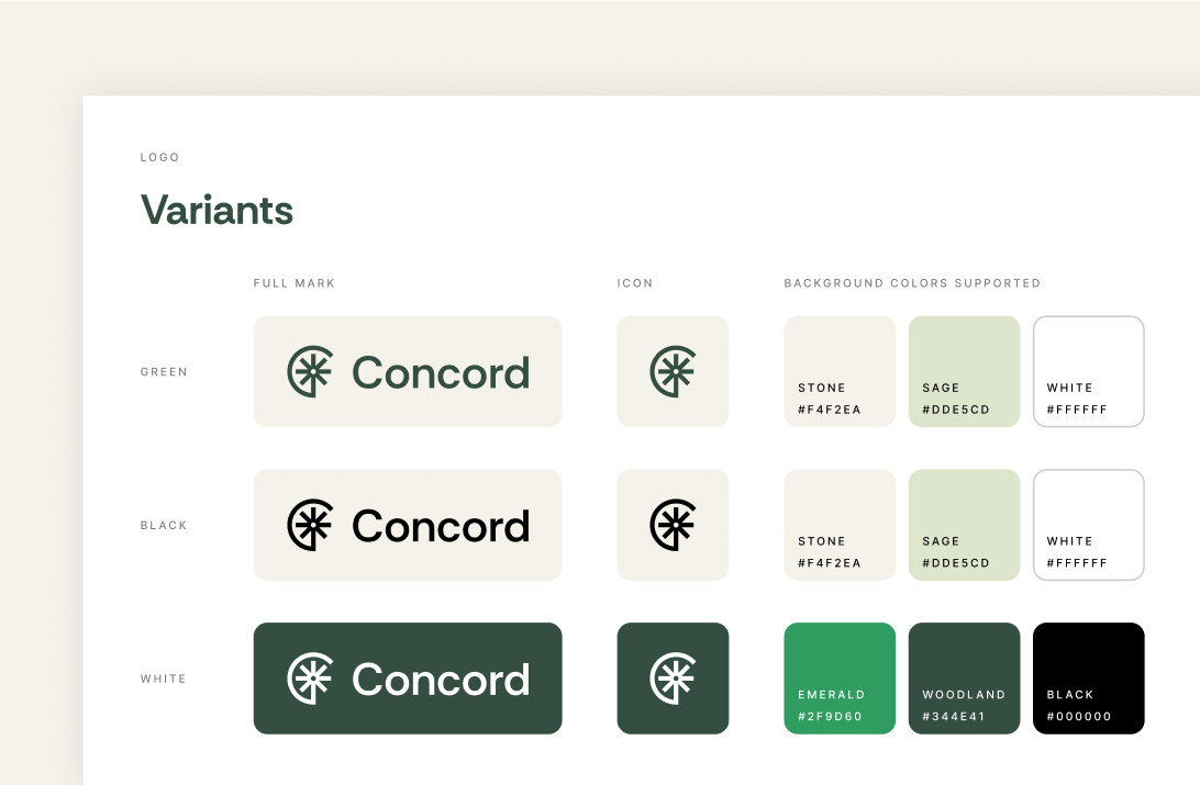 Concord logo variants