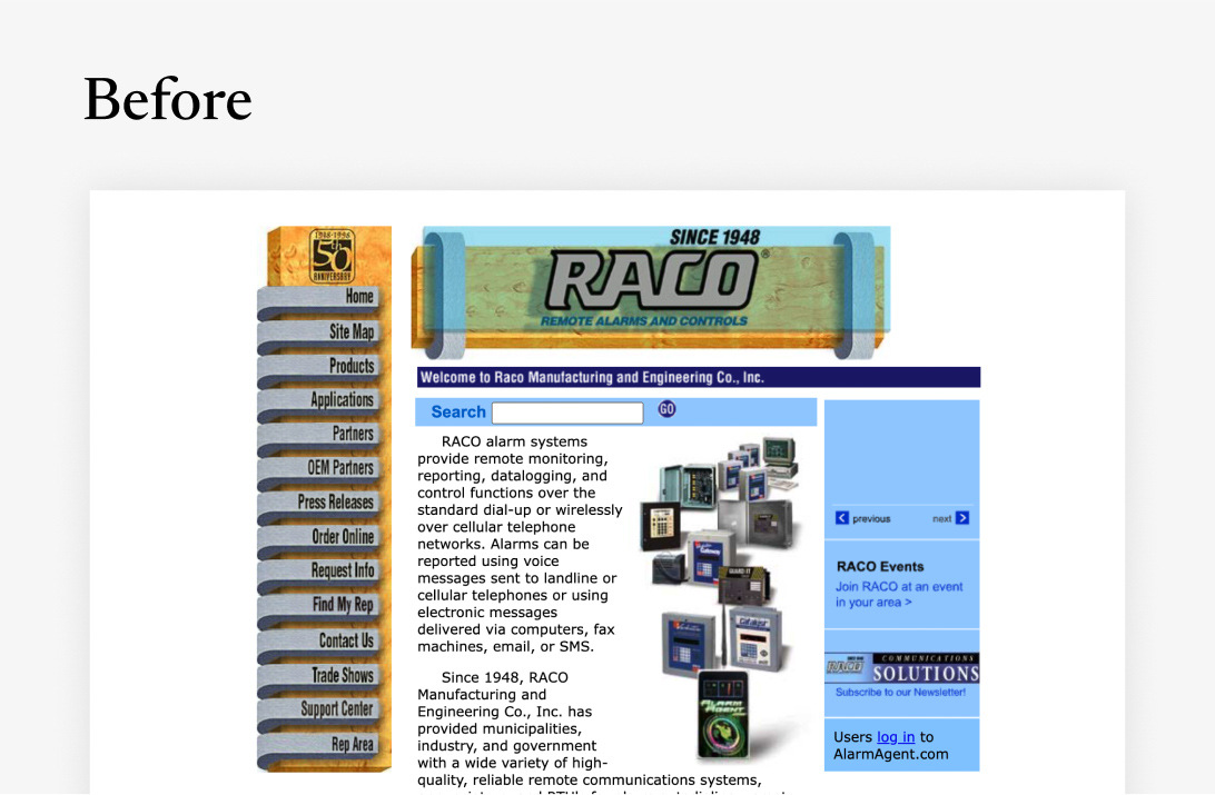 RACO old website