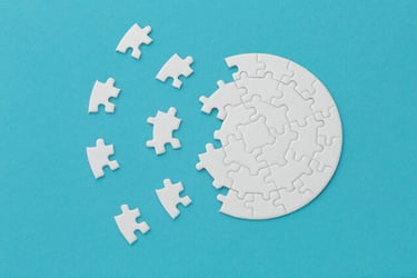 A set of puzzle puzzle joining together