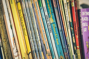 Story books on the shelf