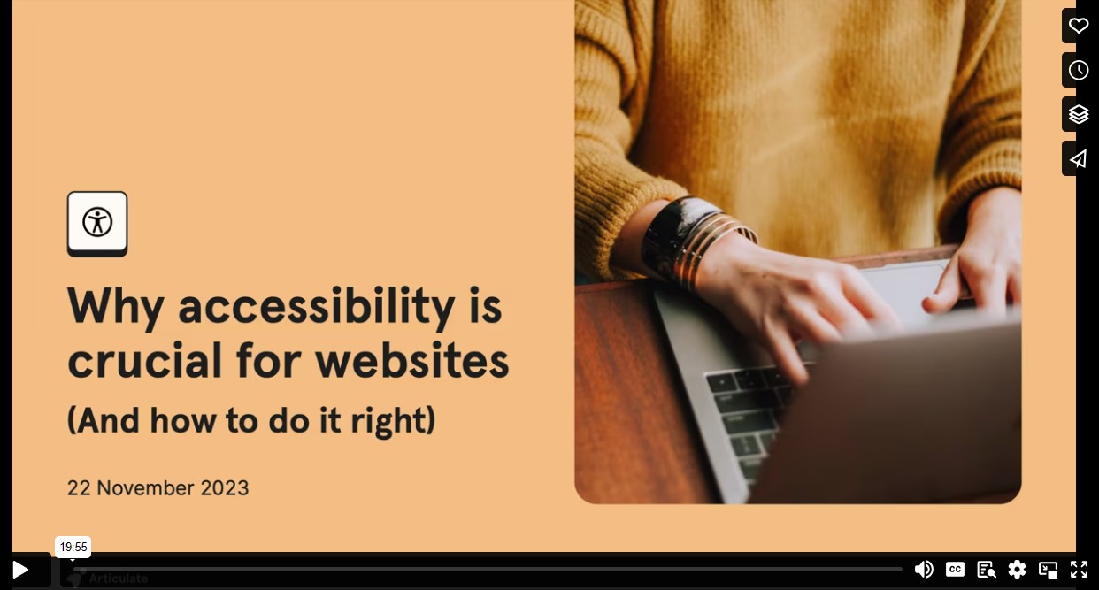webinar screenshot for accessible website design